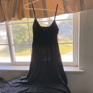 Black spaghetti strap sun dress